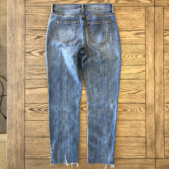 Old Navy | Perfect Straight Two Tone Jeans - Size 0 - Picture 4 of 8